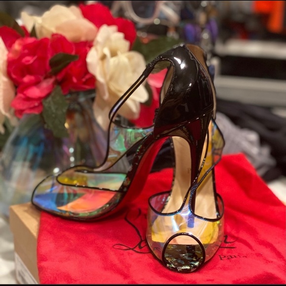 🎉HOST PICK🎉💎Christian Louboutin Tiny Disco PVC Heels - Picture 3 of 5